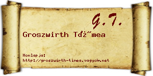 Groszwirth Tímea névjegykártya